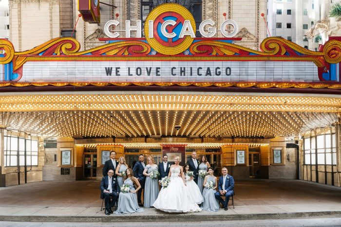 Chicago theater wedding Photographers videographers in Chicago
