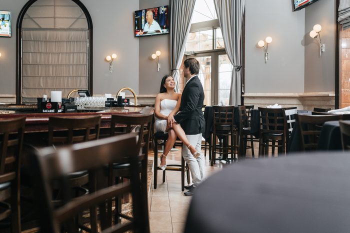Venuti’s Italian Restaurant & Banquet Hall, engagement photoshoot